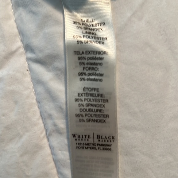 WHBM tank with spaghetti straps. White with black, pink, peach, greens - Picture 4 of 5